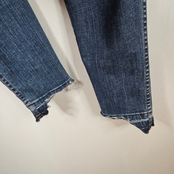 Madewell 10" High Rise Skinny Jeans Drop Step Hem 24P Blue Distressed Denim - Picture 5 of 10